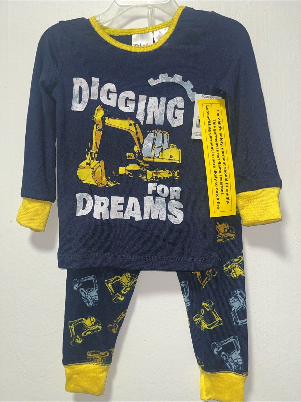Kids 'Digging for Dreams' Pajama Set - Construction Print